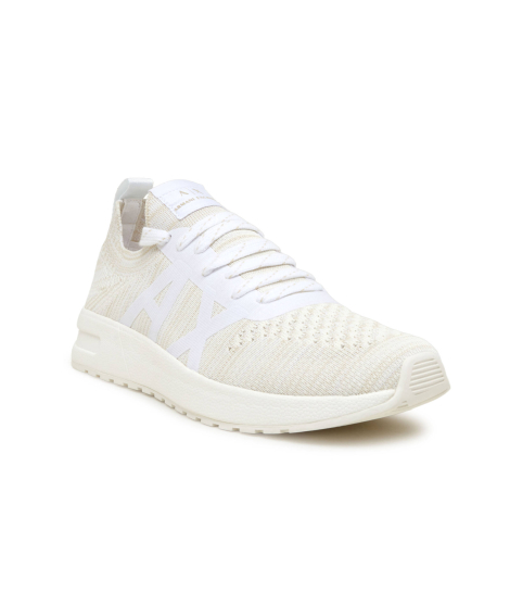 Мужские текстильные кроссовки Armani Exchange 45 (12 US) 30 см Молочный 1159851040