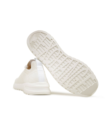 Мужские текстильные кроссовки Armani Exchange 45 (12 US) 30 см Молочный 1159851040