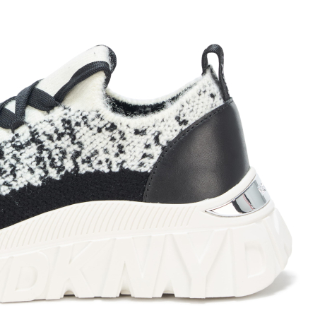 Женские текстильные кроссовки Laith DKNY на платформе 38,5 (8 US) 24,5 см Черный/Белый 1159851460