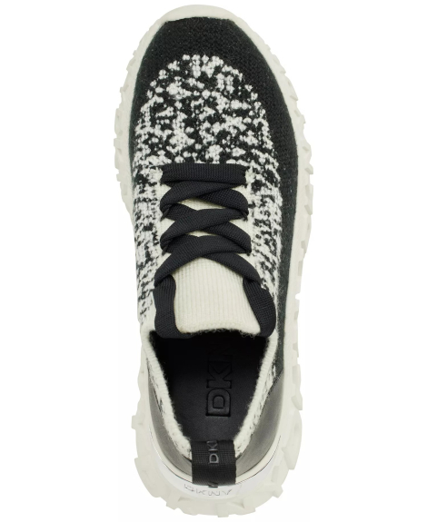 Женские текстильные кроссовки Laith DKNY на платформе 38,5 (8 US) 24,5 см Черный/Белый 1159851460