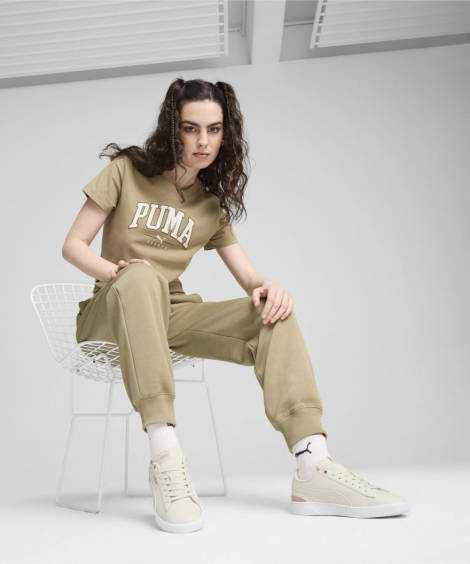 Кожаные кроссовки Vikky V3 PUMA 37,5 (7 US) 24 см Бежевый 1159851818