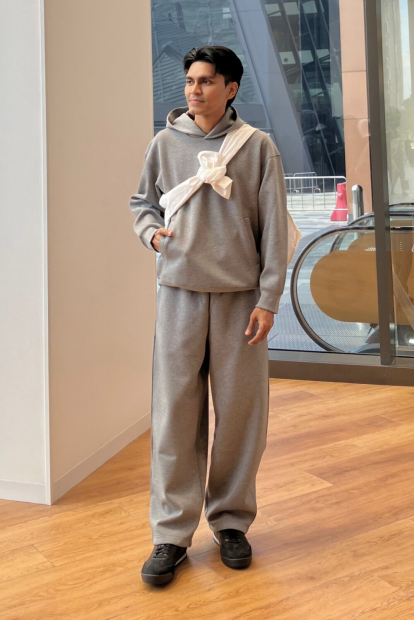 Кроссовки из экокожи Uniqlo со вставками из натуральной замши 41,5 (9,5 US) 27,3 см Черный 1159855320