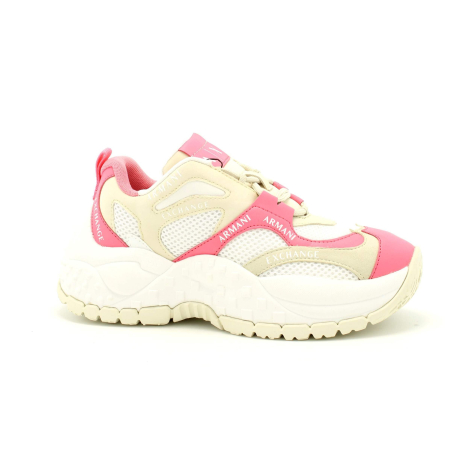 Женские кроссовки Armani Exchange 38 (7,5 US) 25 см Бежевый/Розовый 1159859346