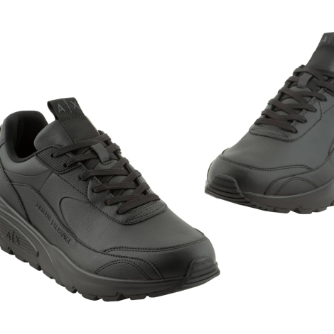 Чоловічі шкіряні кросівки Armani Exchange 46 (13 US) 31 см Чорний 1159860002