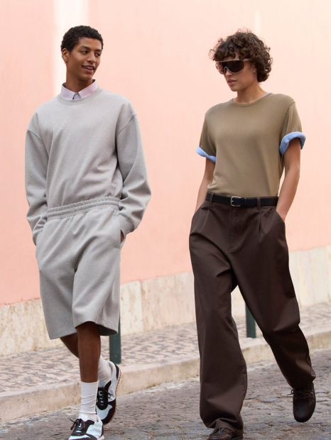 Кроссовки Uniqlo со вставками из натуральной замши 41 (9 US) 28 см Голубой 1159862905