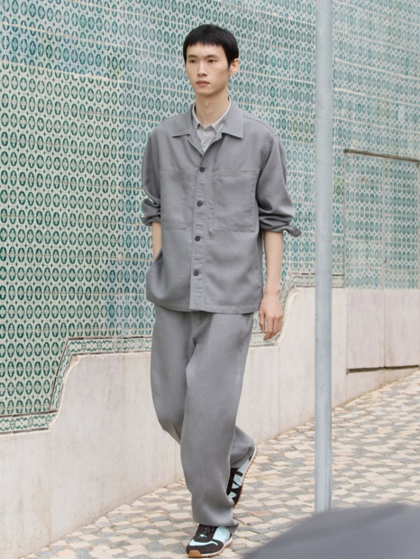 Кроссовки Uniqlo со вставками из натуральной замши 41 (9 US) 28 см Голубой 1159862905