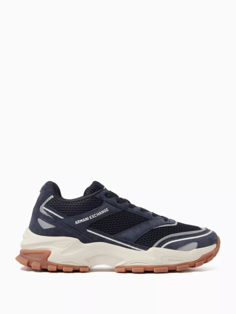 Мужские кроссовки Aspen Armani Exchange из натуральной замши 45 (12 US) 29 см Синий 1161321141