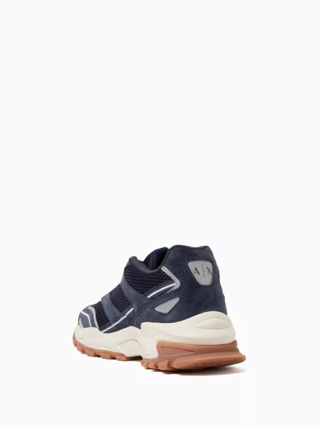 Мужские кроссовки Aspen Armani Exchange из натуральной замши 45 (12 US) 29 см Синий 1161321141