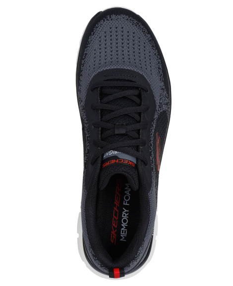 Текстильні кросівки Skechers Track Glendor Running 43 (10 US) 28 см Чорний/Сірий 1162655515