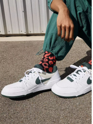 Стильные кроссовки Nike Full Force Low кожаные 48,5 (14 US) 32 см Белый/Зеленый 1159840678