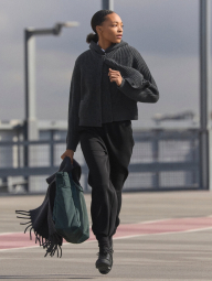 Кроссовки из экокожи Uniqlo со вставками из натуральной замши 41,5 (9,5 US) 27,3 см Черный 1159855320