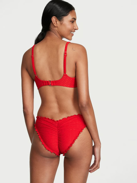 Раздельный купальник Victoria's Secret топ-бюст Push-Up и плавки чики 1159846684 (Красный 38C/L)