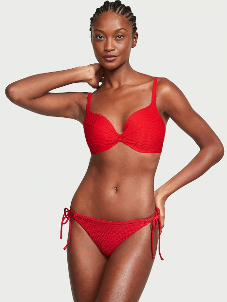 Раздельный купальник Victoria's Secret бюст Push-Up и плавки бикини 1159849176 (Красный 40DD/XXL)