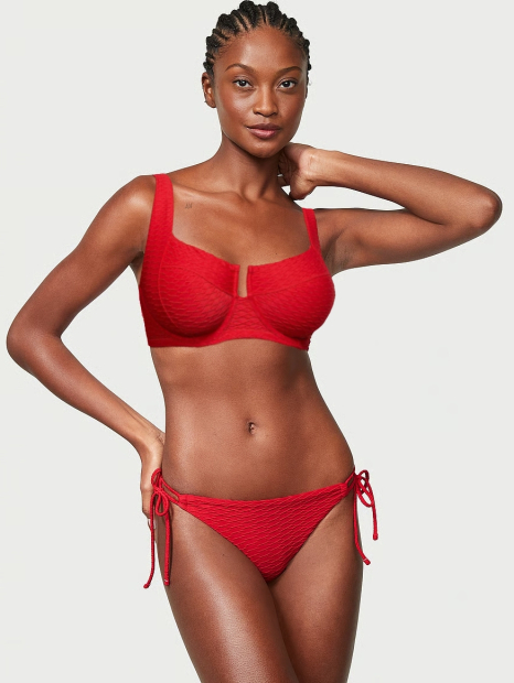 Раздельный купальник Victoria's Secret топ и плавки бикини 1159849180 (Красный 44С/XXL)