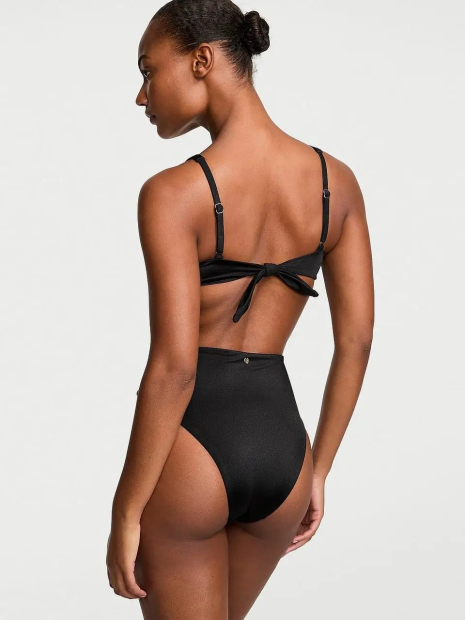 Роздільний купальник Victoria's Secret топ та високі плавки чики 1159851233 (Чорний S)