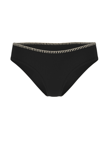 Раздельный купальник с вязаной отделкой Victoria's Secret топ и плавки бикини 1159853330 (Черный XL)