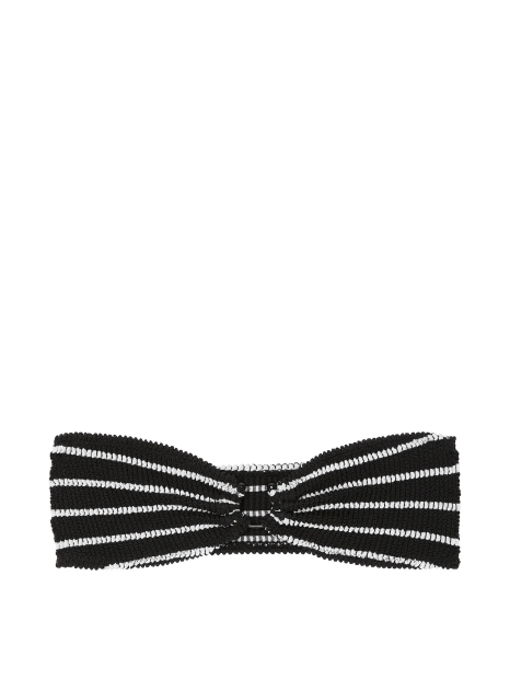 Раздельный купальник из жатой ткани Victoria's Secret топ и плавки бикини 1159855848 (Черный/Белый M/L)