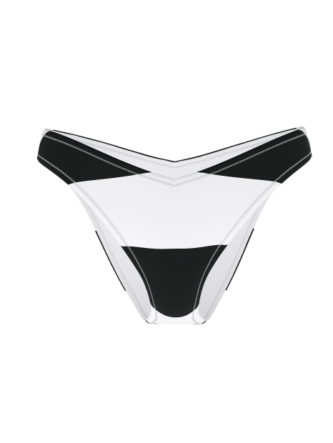 Женский раздельный купальник Victoria's Secret топ и плавки бразильяны 1159857132 (Черный/Белый S)