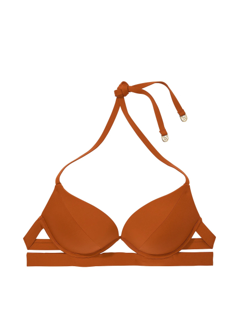 Женский раздельный купальник Victoria's Secret топ Push-Up и юбка-плавки 1159857630 (Коричневый 38D/L)