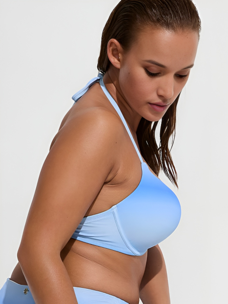 Роздільний купальник Victoria's Secret топ Push-Up та плавки бікіні 1159857634 (Блакитний 32C/S)