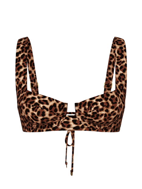 Роздільний купальник Victoria's Secret топ та плавки бікіні 1159859509 (Леопардовий 32B/XS)