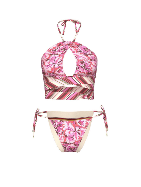 Роздільний купальник Victoria's Secret топ та плавки чики 1159860911 (Рожевий L)