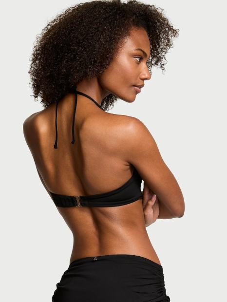 Женский раздельный купальник Victoria's Secret топ Push-up и плавки бразильяны 1159862074 (Черный 34C/M)