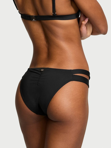 Женский раздельный купальник Victoria's Secret топ Push-up и плавки бразильяны 1159862074 (Черный 34C/M)