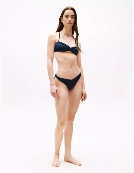 Роздільний купальник Tommy Hilfiger топ бандо та плавки бікіні 1161293565 (Синій XL)