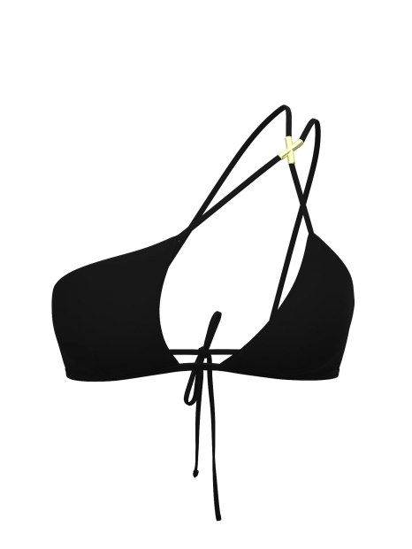 Раздельный купальник Victoria's Secret топ на одно плечо и плавки бразильяны 1162070524 (Черный XL)