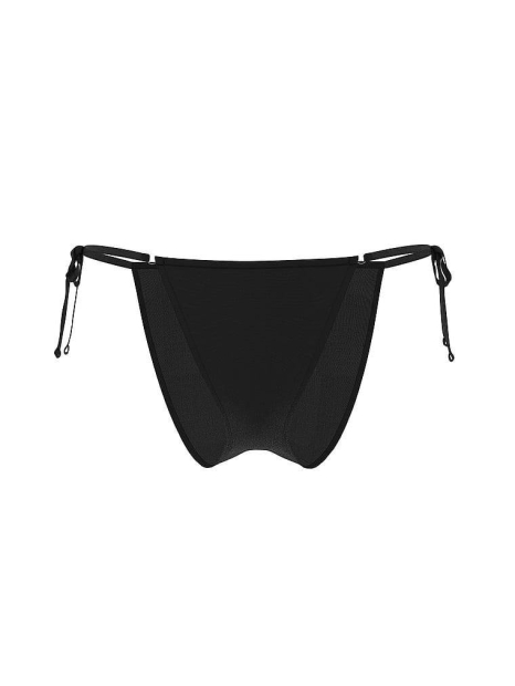 Роздільний купальник з блиском Victoria's Secret Pink топ та плавки чики 1162363192 (Чорний M)