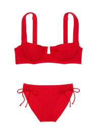 Раздельный купальник Victoria's Secret топ и плавки бикини 1159849180 (Красный 44С/XXL)