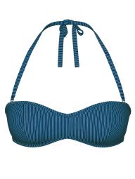 Жіночий роздільний купальник Victoria's Secret бандо та плавки тонг 1159850677 (Синій L)