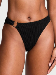 Раздельный купальник из жатой ткани Victoria's Secret топ и плавки бикини 1159853197 (Черный XL/XXL)