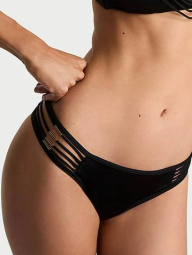 Женский раздельный купальник Victoria's Secret топ халтер и плавки бразильяны 1159853543 (Черный XL)