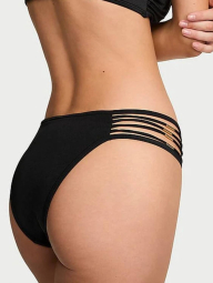 Женский раздельный купальник Victoria's Secret топ халтер и плавки бразильяны 1159853543 (Черный XL)