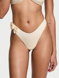 Раздельный купальник Victoria's Secret топ-бандо и плавки бразилиана 1159857516 (Черный/Молочный XXL)