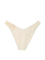 Раздельный купальник Victoria's Secret топ-бандо и плавки бразилиана 1159857516 (Черный/Молочный XXL)