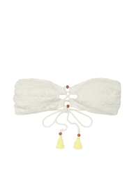 Женский раздельный купальник Victoria's Secret бандо и плавки бикини 1159857613 (Молочный XL)