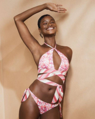 Раздельный купальник Victoria's Secret топ и плавки бикини 1159858767 (Розовый M)