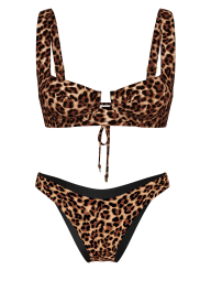 Раздельный купальник Victoria's Secret топ и плавки бразилиана 1159859537 (Леопардовый 34C/M)