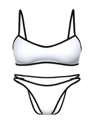 Раздельный купальник Victoria's Secret топ и плавки чики 1159859696 (Белый L)