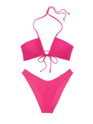 Раздельный купальник Victoria's Secret топ и плавки бразильяны 1159859727 (Розовый S)