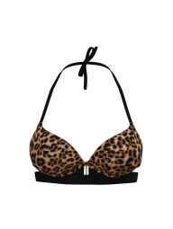 Женский раздельный купальник Victoria's Secret топ Push-Up и плавки чики 1159859858 (Леопардовый 36D/L)