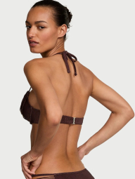 Жіночий роздільний купальник Victoria's Secret топ Push-Up та плавки бікіні 1159861247 (Коричневий 38D/XL)