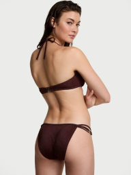 Жіночий роздільний купальник Victoria's Secret топ Push-Up та плавки бікіні 1159861247 (Коричневий 38D/XL)