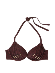 Жіночий роздільний купальник Victoria's Secret топ Push-Up та плавки бікіні 1159861247 (Коричневий 38D/XL)