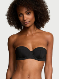 Жіночий роздільний купальник Victoria's Secret топ Push-up та плавки бразилії 1159862074 (Чорний 34C/M)