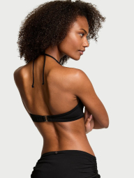 Женский раздельный купальник Victoria's Secret топ Push-up и плавки бразильяны 1159862074 (Черный 34C/M)