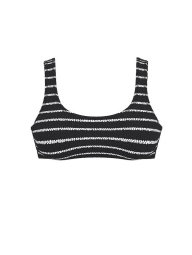 Раздельный купальник из жатой ткани Victoria's Secret топ и плавки бразильяны 1160172569 (Черный/Белый M/L)